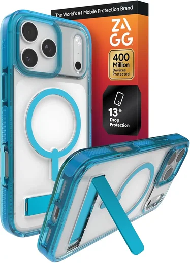 ZAGG Santa Cruz Snap Stand Apple IPhone 17 Pro Hoesje MagSafe Blauw afbeelding 1