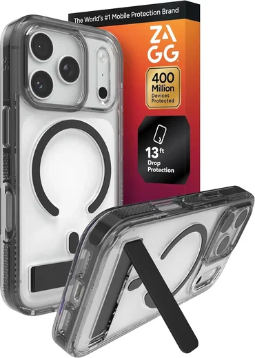 ZAGG Santa Cruz Snap Stand Apple iPhone 17 Pro Hoesje MagSafe Zwart afbeelding 1