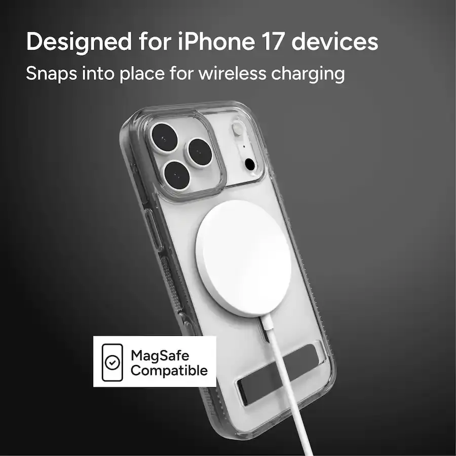ZAGG Santa Cruz Snap Stand Apple iPhone 17 Pro Max Hoesje MagSafe Zwart afbeelding 4