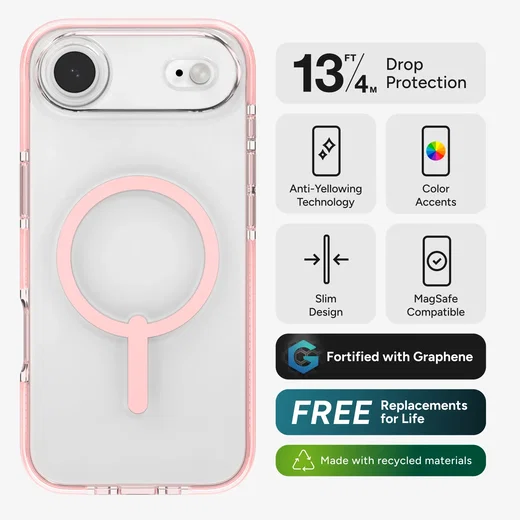 ZAGG Santa Cruz Snap Apple iPhone Air Hoesje MagSafe Back Cover Roze afbeelding 2