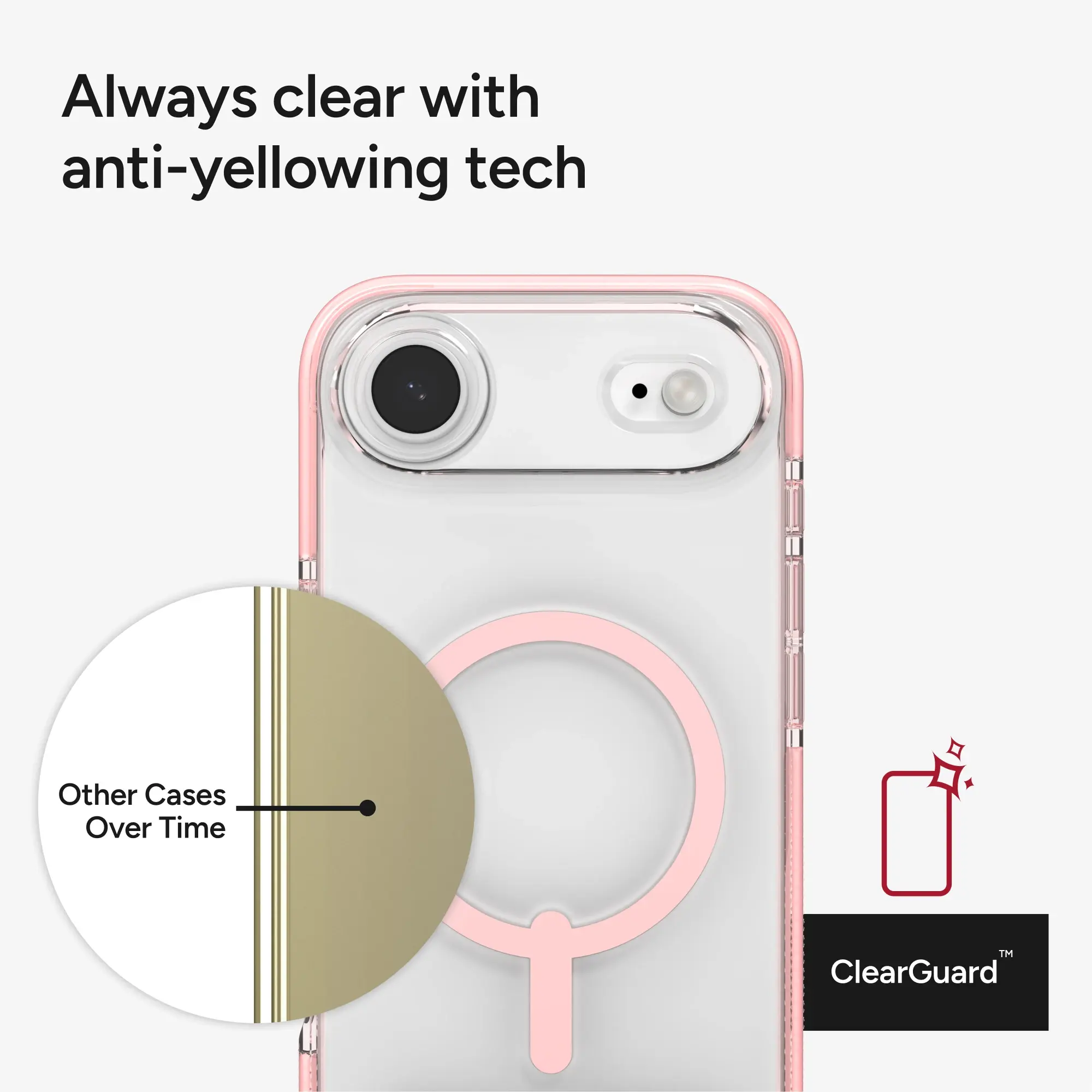 ZAGG Santa Cruz Snap Apple iPhone Air Hoesje MagSafe Back Cover Roze afbeelding 4