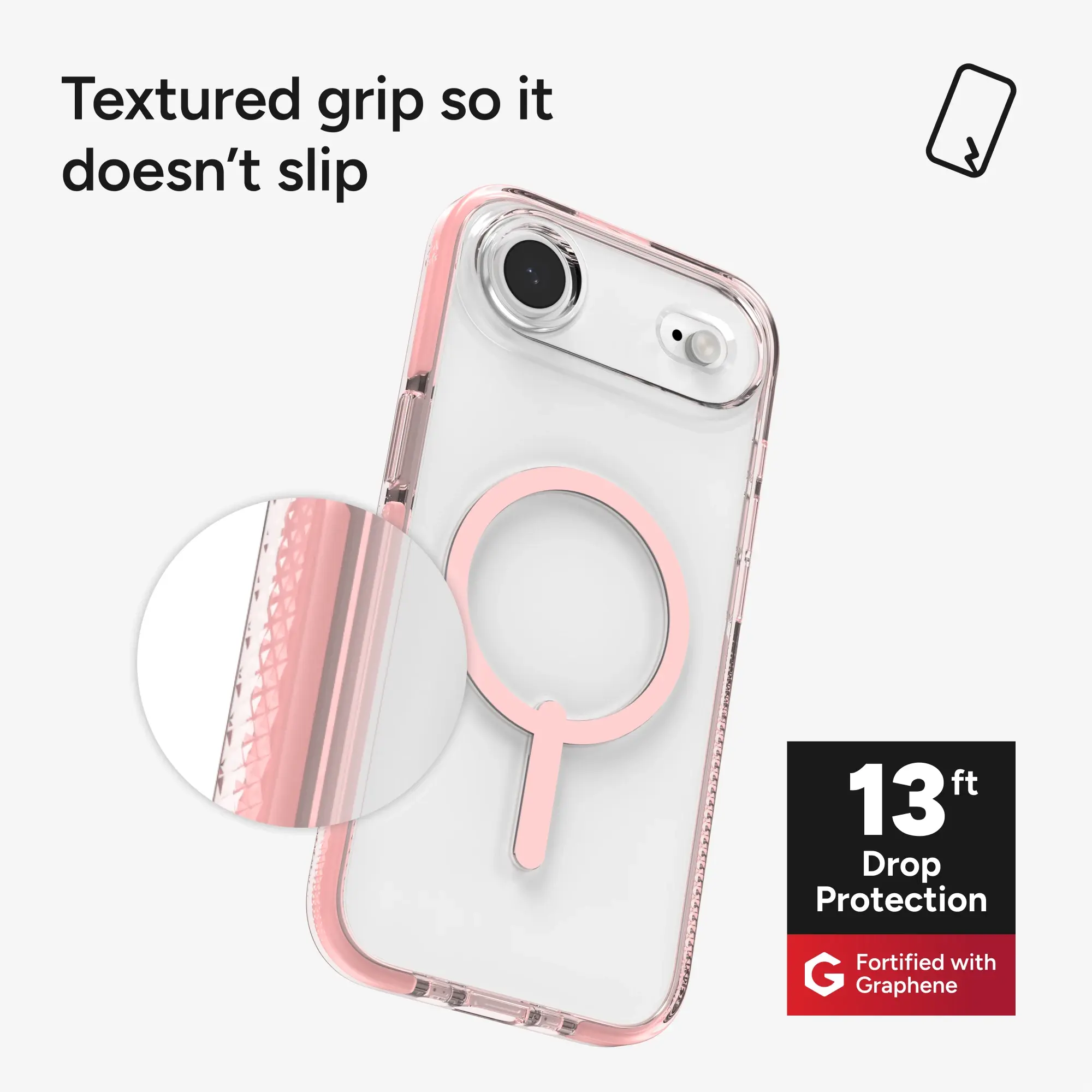 ZAGG Santa Cruz Snap Apple iPhone Air Hoesje MagSafe Back Cover Roze afbeelding 3