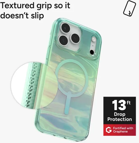 ZAGG Milan Snap Apple iPhone 17 Pro Hoesje MagSafe Back Cover Irid OilSlick afbeelding 8