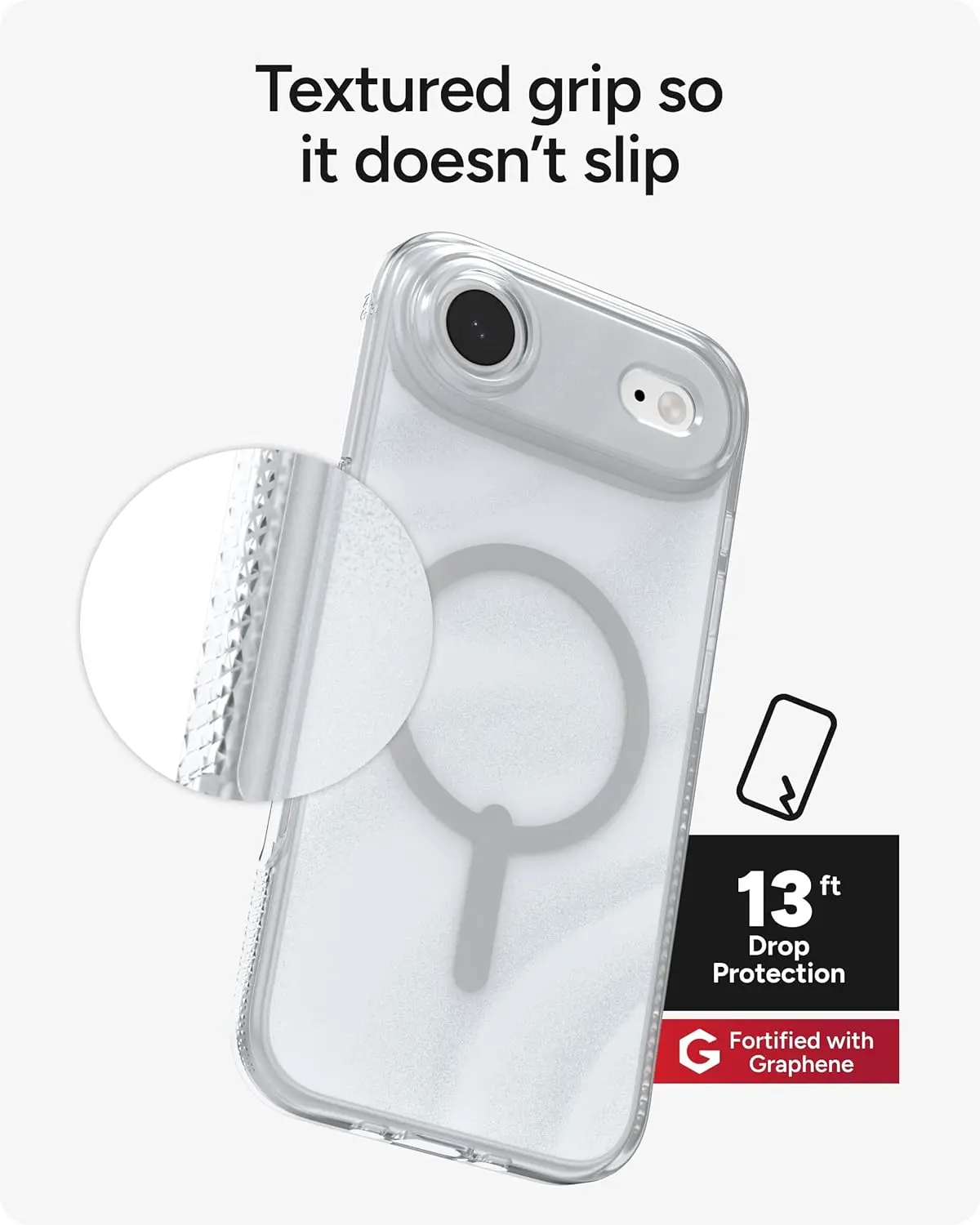 ZAGG Milan Snap Apple Air Hoesje MagSafe Back Cover Swirl Silver afbeelding 6