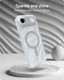 ZAGG Milan Snap Apple Air Hoesje MagSafe Back Cover Swirl Silver afbeelding 5