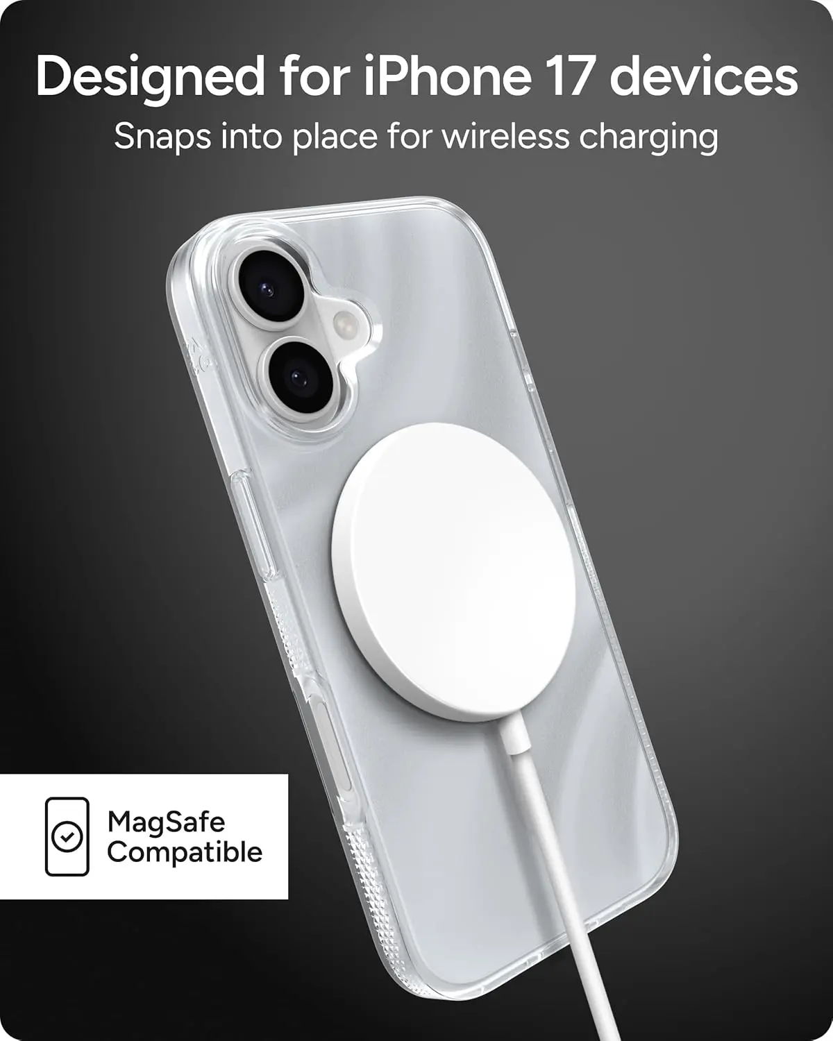 ZAGG Milan Snap Apple iPhone 17 Hoesje MagSafe Back Cover Swirl Silver afbeelding 3
