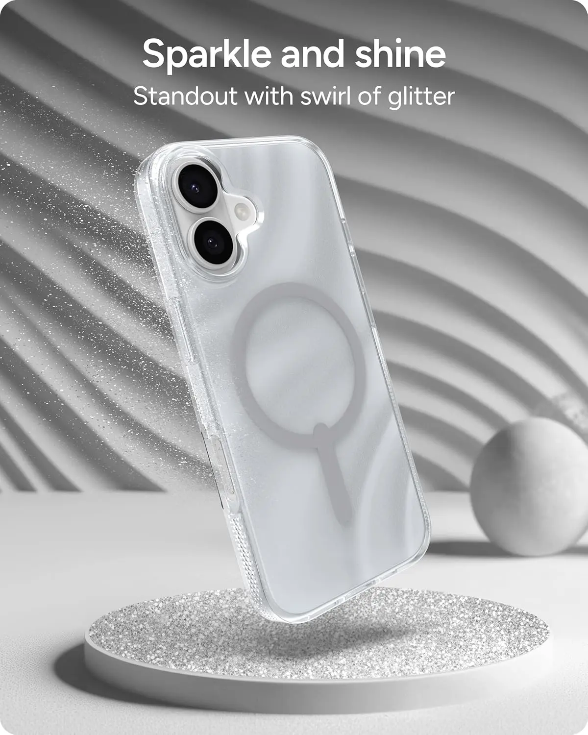 ZAGG Milan Snap Apple iPhone 17 Hoesje MagSafe Back Cover Swirl Silver afbeelding 4