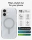 ZAGG Milan Snap Apple iPhone 17 Hoesje MagSafe Back Cover Swirl Silver afbeelding 2