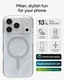 ZAGG Milan Snap Apple iPhone 17 Pro Hoesje MagSafe Back Cover Basin Glitter Swrl afbeelding 2