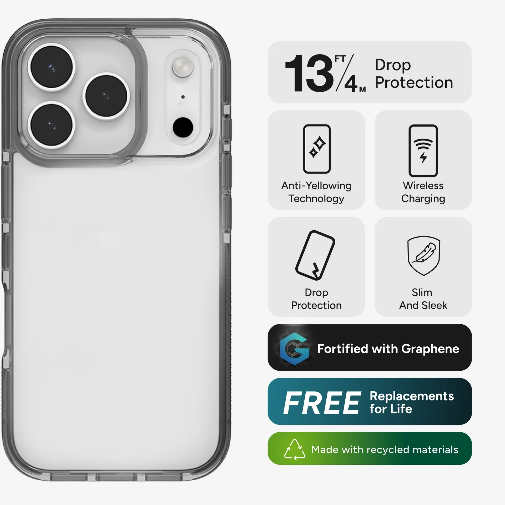 ZAGG Santa Cruz Apple iPhone 17 Pro Hoesje Back Cover Zwart afbeelding 6