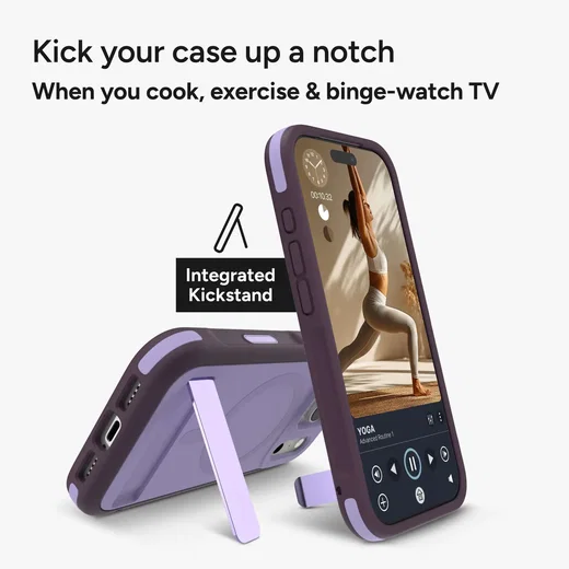 ZAGG Sedona Snap Kickstand Apple iPhone 17 Pro Hoesje MagSafe Back Cover Paars afbeelding 7
