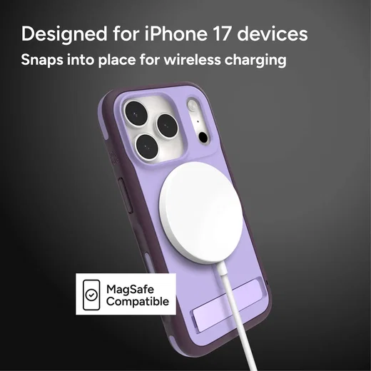 ZAGG Sedona Snap Kickstand Apple iPhone 17 Pro Hoesje MagSafe Back Cover Paars afbeelding 8