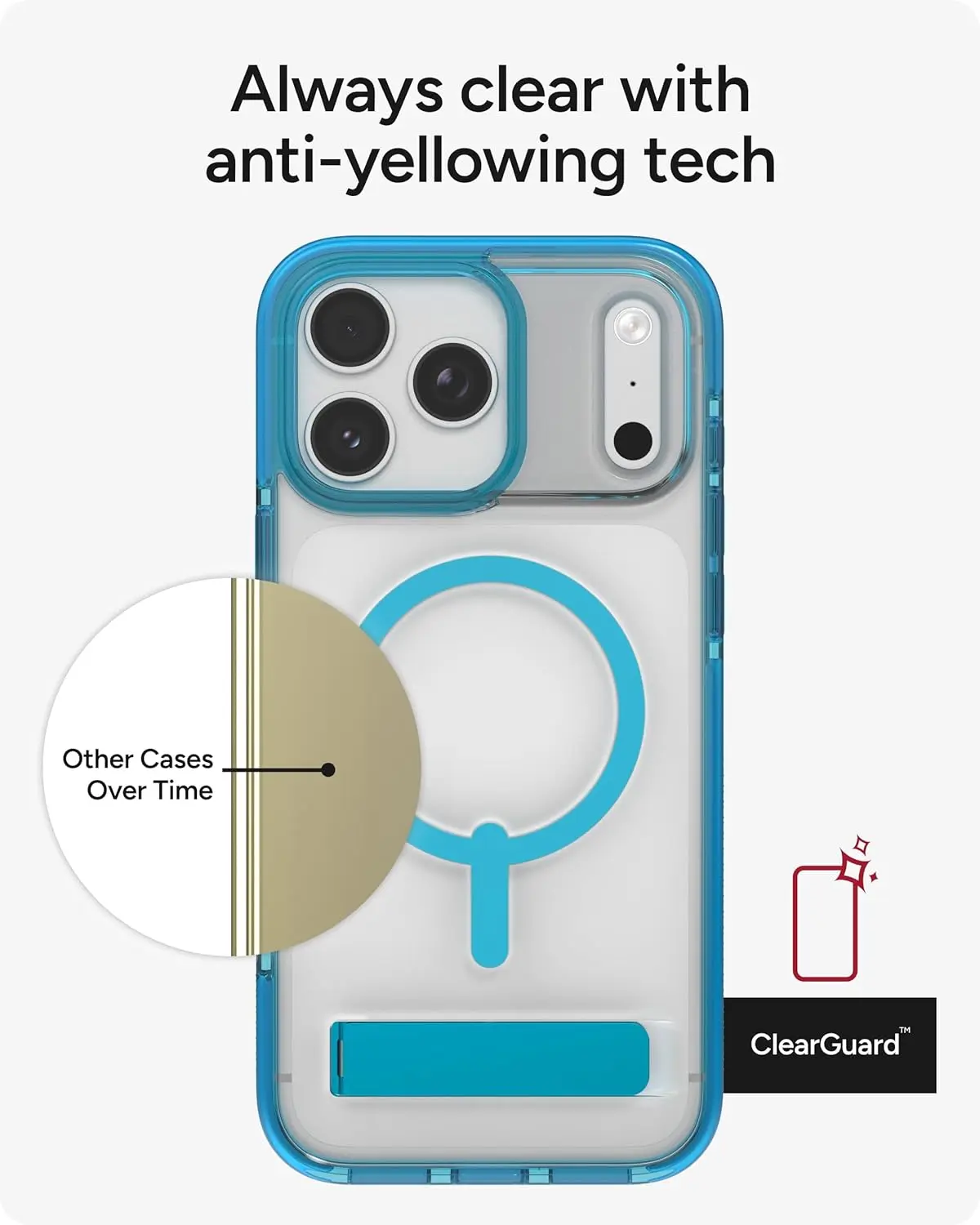 ZAGG Santa Cruz Snap iPhone 17 Pro Max Hoesje MagSafe Back Cover Blauw afbeelding 3