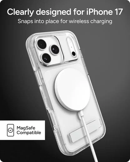 ZAGG Crystal Palace Snap Stand CB iPhone 17 Pro Max Hoesje MagSafe Transparant afbeelding 9