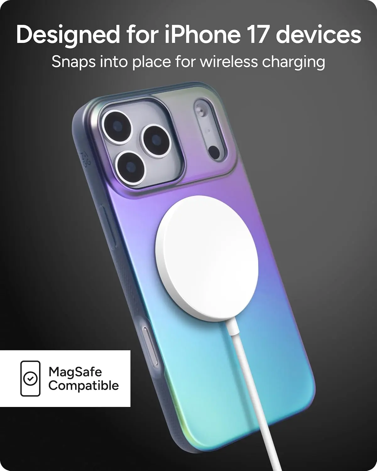 ZAGG Milan Snap Apple iPhone 17 Pro Max Hoesje MagSafe Back Cover Raven Feathr afbeelding 7