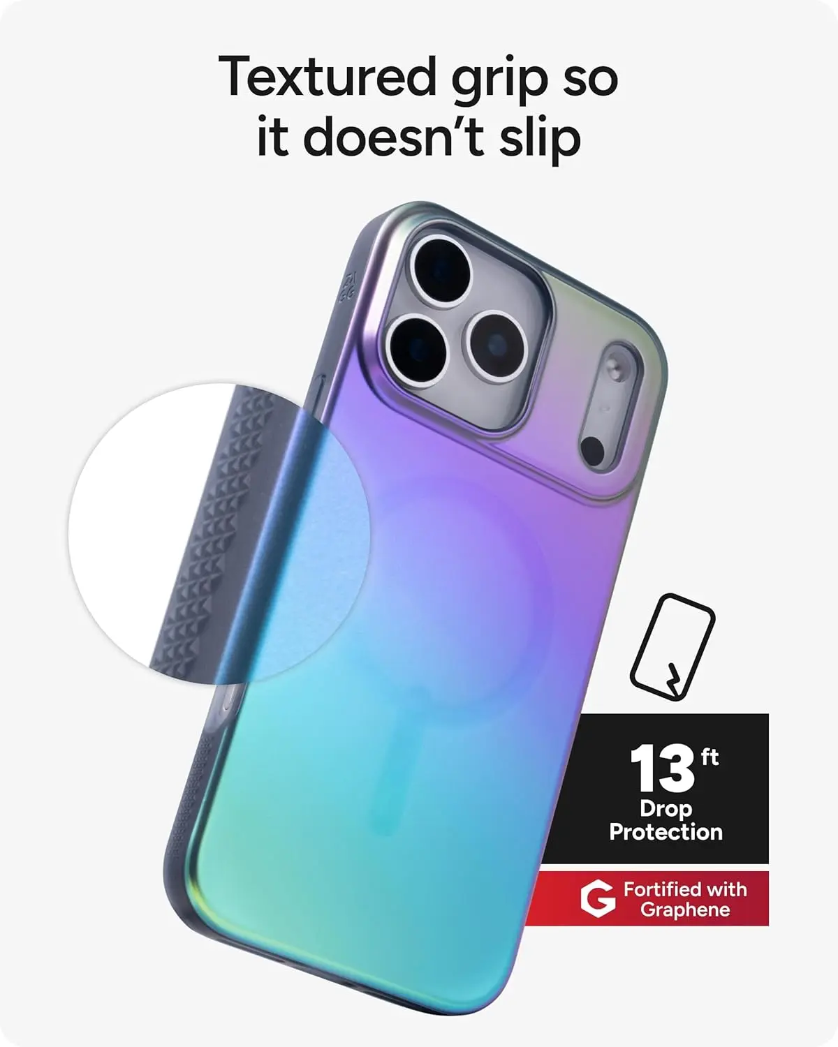 ZAGG Milan Snap Apple iPhone 17 Pro Max Hoesje MagSafe Back Cover Raven Feathr afbeelding 5