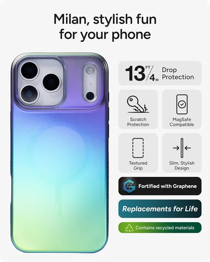 ZAGG Milan Snap Apple iPhone 17 Pro Max Hoesje MagSafe Back Cover Raven Feathr afbeelding 3
