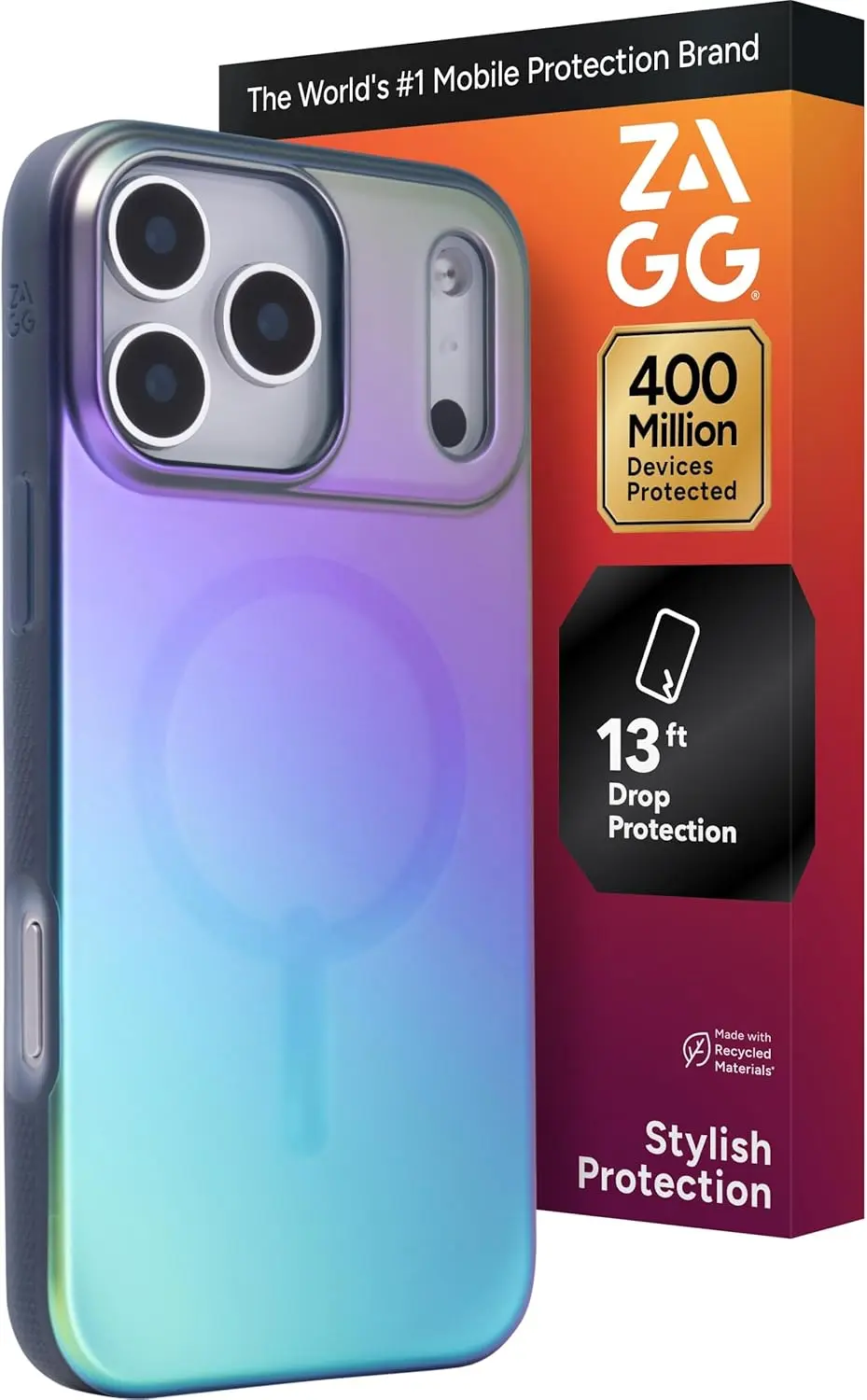 ZAGG Milan Snap Apple iPhone 17 Pro Max Hoesje MagSafe Back Cover Raven Feathr afbeelding 2