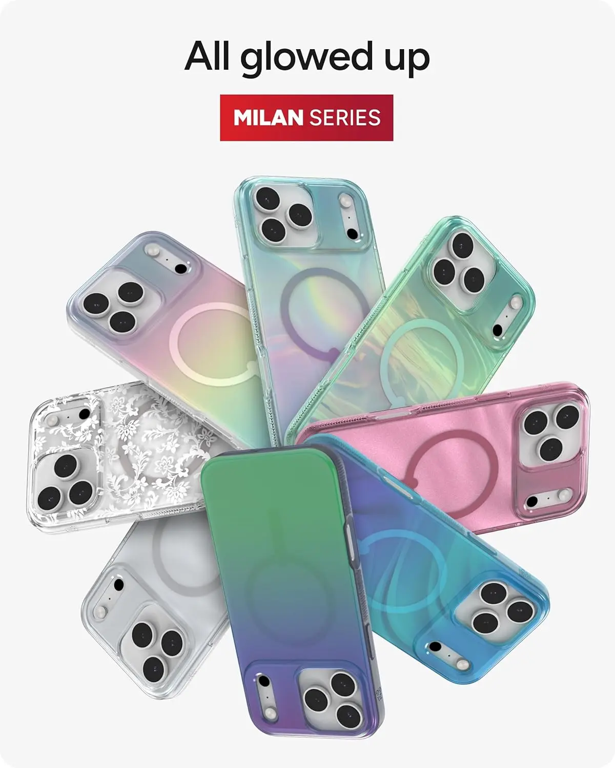 ZAGG Milan Snap Apple iPhone 17 Pro Max Hoesje MagSafe Back Cover Glitter afbeelding 4