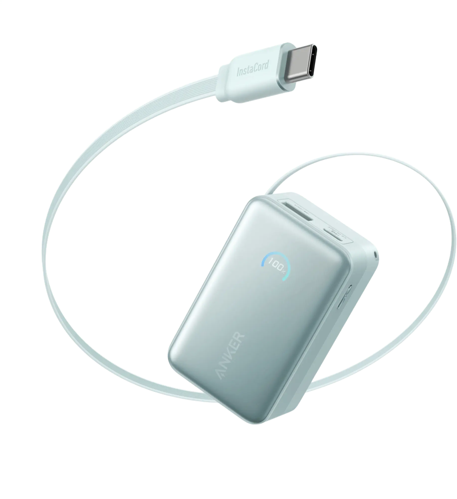 Anker Nano (45W) 10.000 mAh Powerbank Vaste USB-C Kabel Blauw afbeelding 1