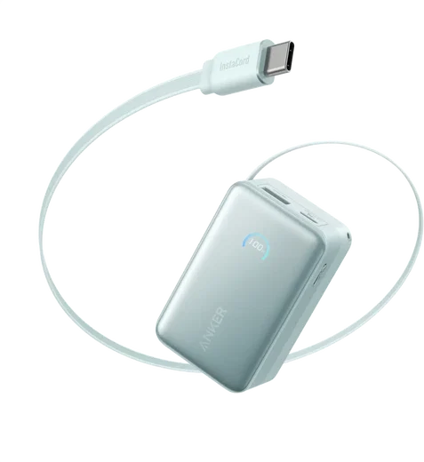 Anker Nano (45W) 10.000 mAh Powerbank Vaste USB-C Kabel Blauw afbeelding 1