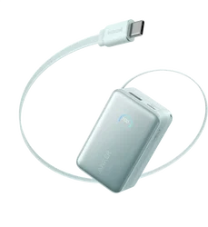 Anker Nano (45W) 10.000 mAh Powerbank Vaste USB-C Kabel Blauw afbeelding