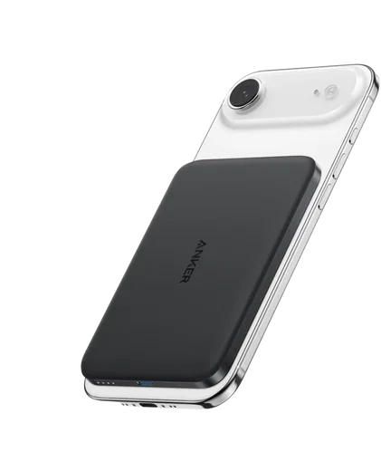 Anker Nano 5.000 mAh MagGo Draadloze MagSafe / Qi2 Powerbank Reisformaat Zwart afbeelding 1