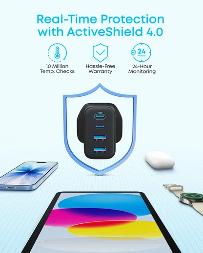 Anker Zolo (50W) 2x USB-A / 2x USB-C GaN Snellader Power Delivery Wit afbeelding 5