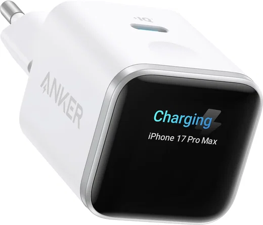 Anker Nano 45W USB-C GaN Snellader Smart Display met Batterijbescherming Wit afbeelding 1