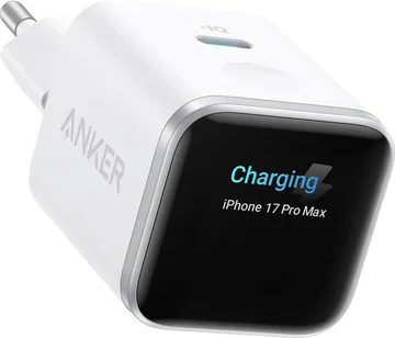 Anker Nano 45W USB-C GaN Snellader Smart Display met Batterijbescherming Wit