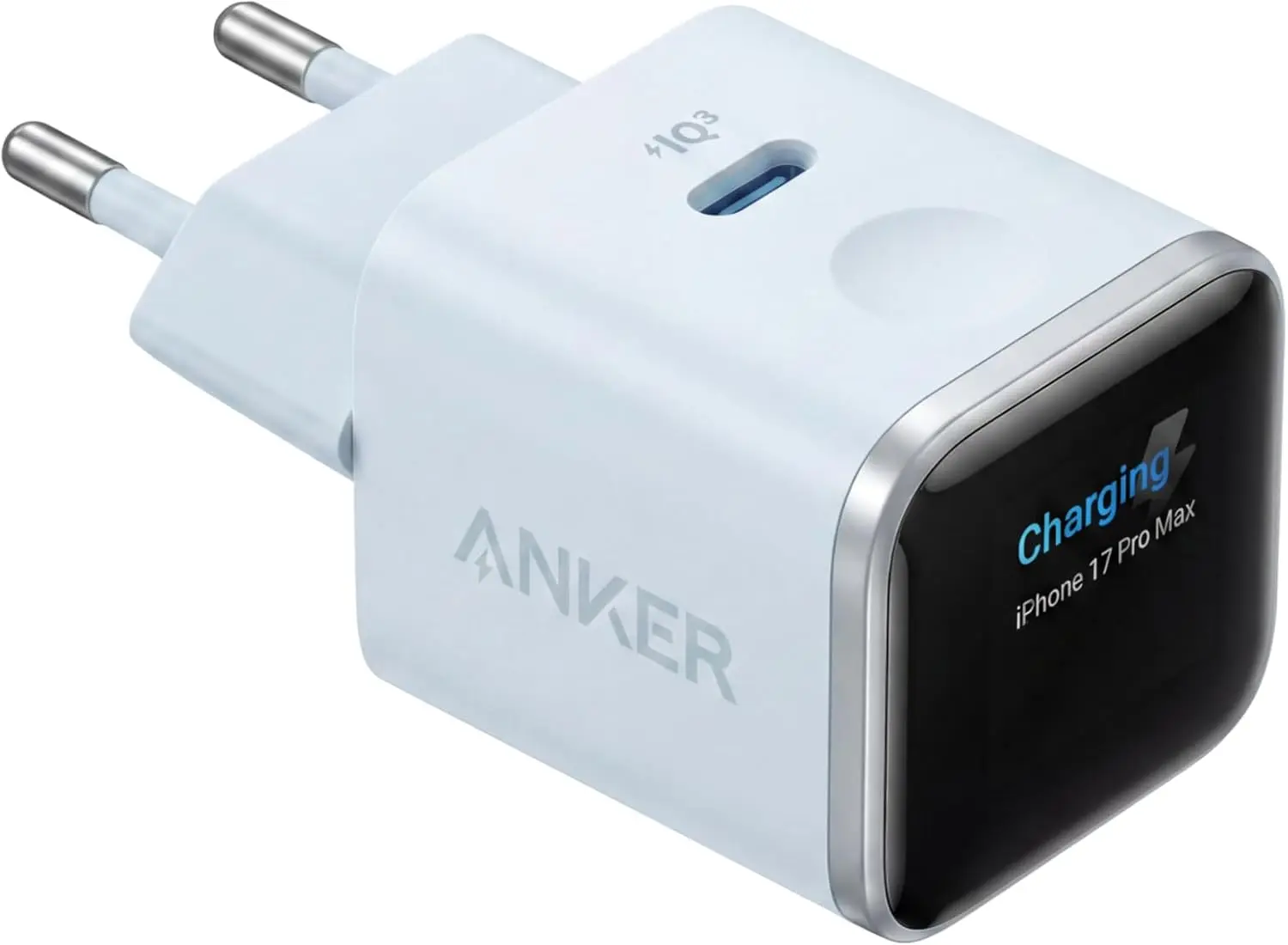 Anker Nano 45W USB-C GaN Snellader Smart Display met Batterijbescherming Blauw afbeelding 2