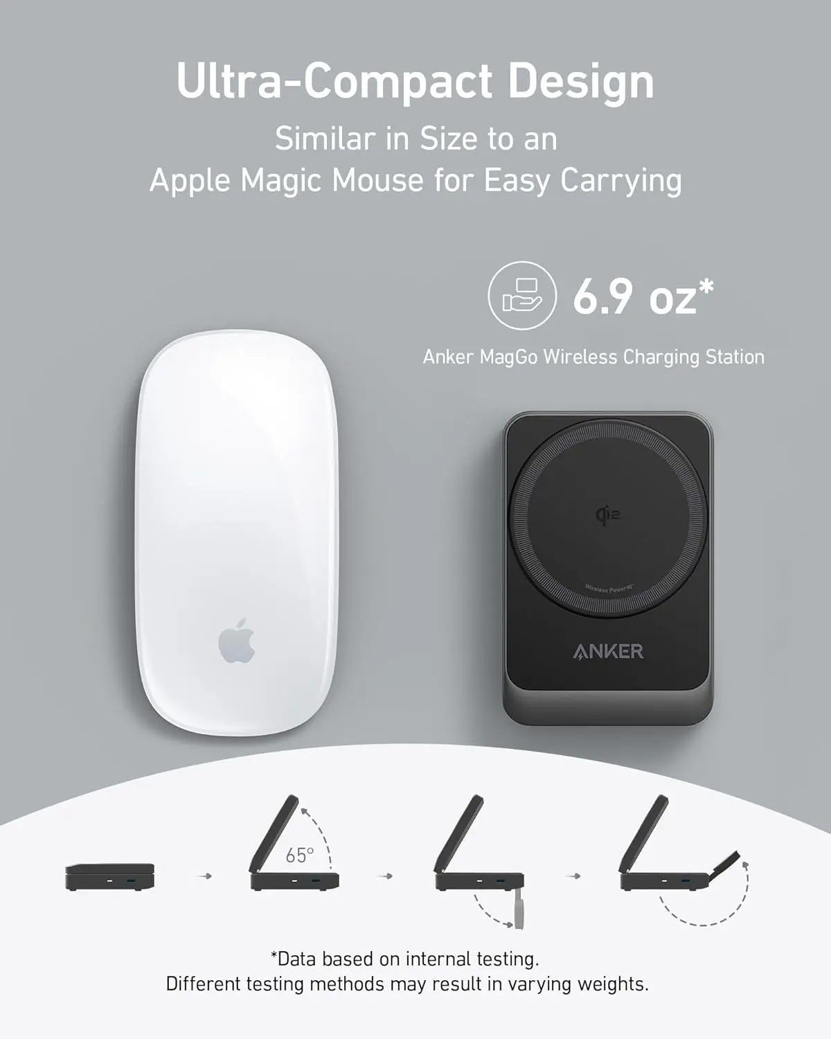 Anker MagGo 15W 3-in-1 Draadloze MagSafe / Qi2 Oplader Smartphone/AirPods/Watch afbeelding 4