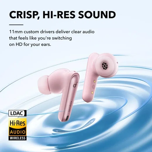 Anker SoundCore Liberty 4 Draadloze Oordopjes Noise Cancelling Roze afbeelding 2