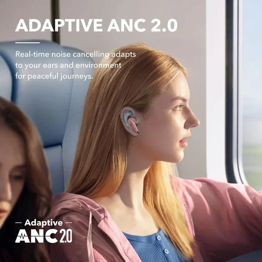 Anker SoundCore Liberty 4 Draadloze Oordopjes Noise Cancelling Roze afbeelding 5