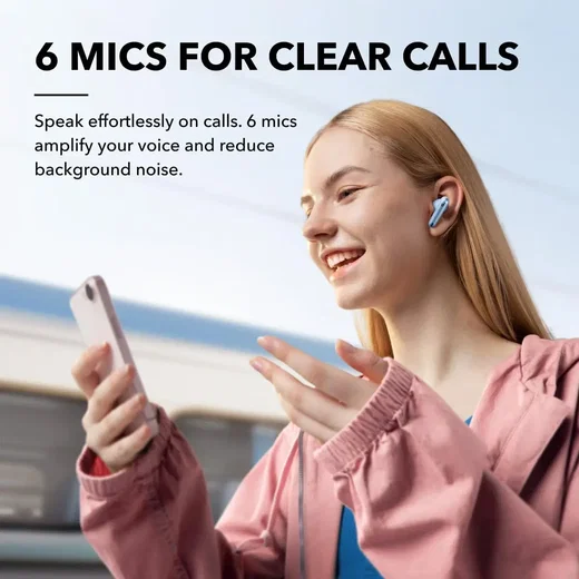 Anker SoundCore Liberty 4 Draadloze Oordopjes Noise Cancelling Blauw afbeelding 7