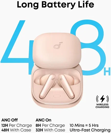 Soundcore Liberty 5 draadloze oordopjes met ANC en Dolby Audio - Roze afbeelding 2