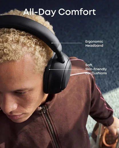 Anker SoundCore Space 2 Draadloze Koptelefoon Noise Cancelling Zwart afbeelding 2