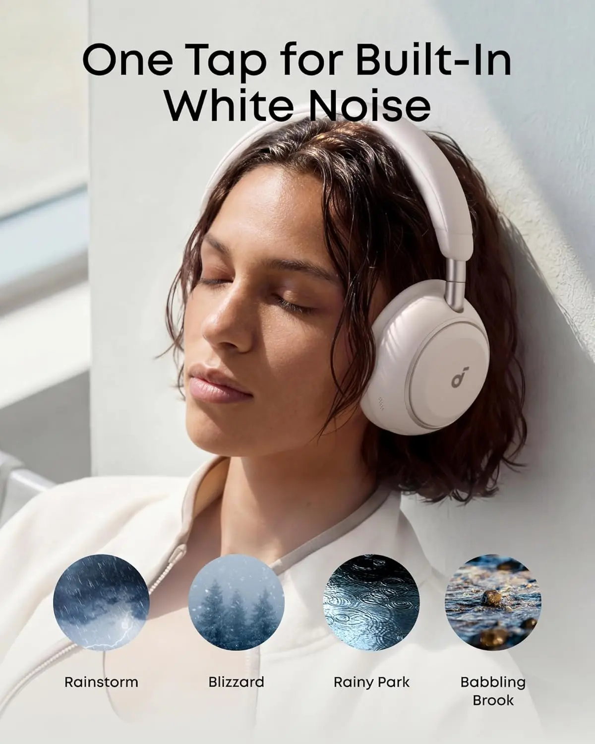 Anker SoundCore Space 2 Draadloze Koptelefoon Noise Cancelling Wit afbeelding 6