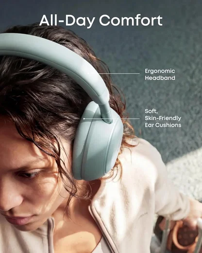 Anker SoundCore Space 2 Draadloze Koptelefoon Noise Cancelling Groen afbeelding 2