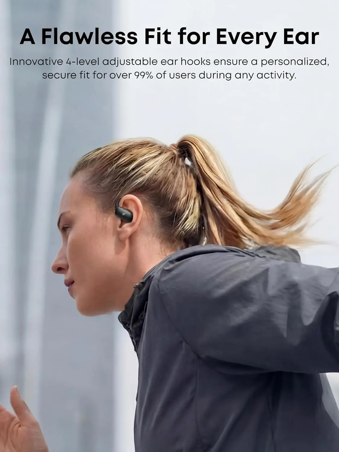 Anker Soundcore V40i Draadloze 5.4 Bluetooth Oordopjes Open-Ear Zwart afbeelding 2