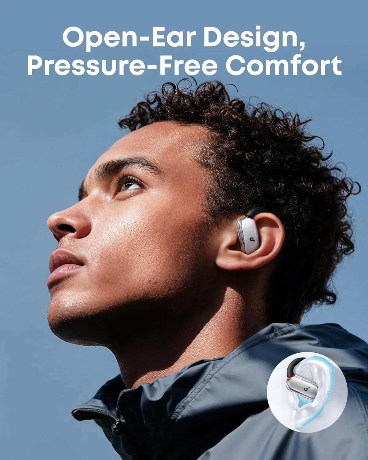 Anker Soundcore V40i Draadloze 5.4 Bluetooth Oordopjes Open-Ear Wit afbeelding 2