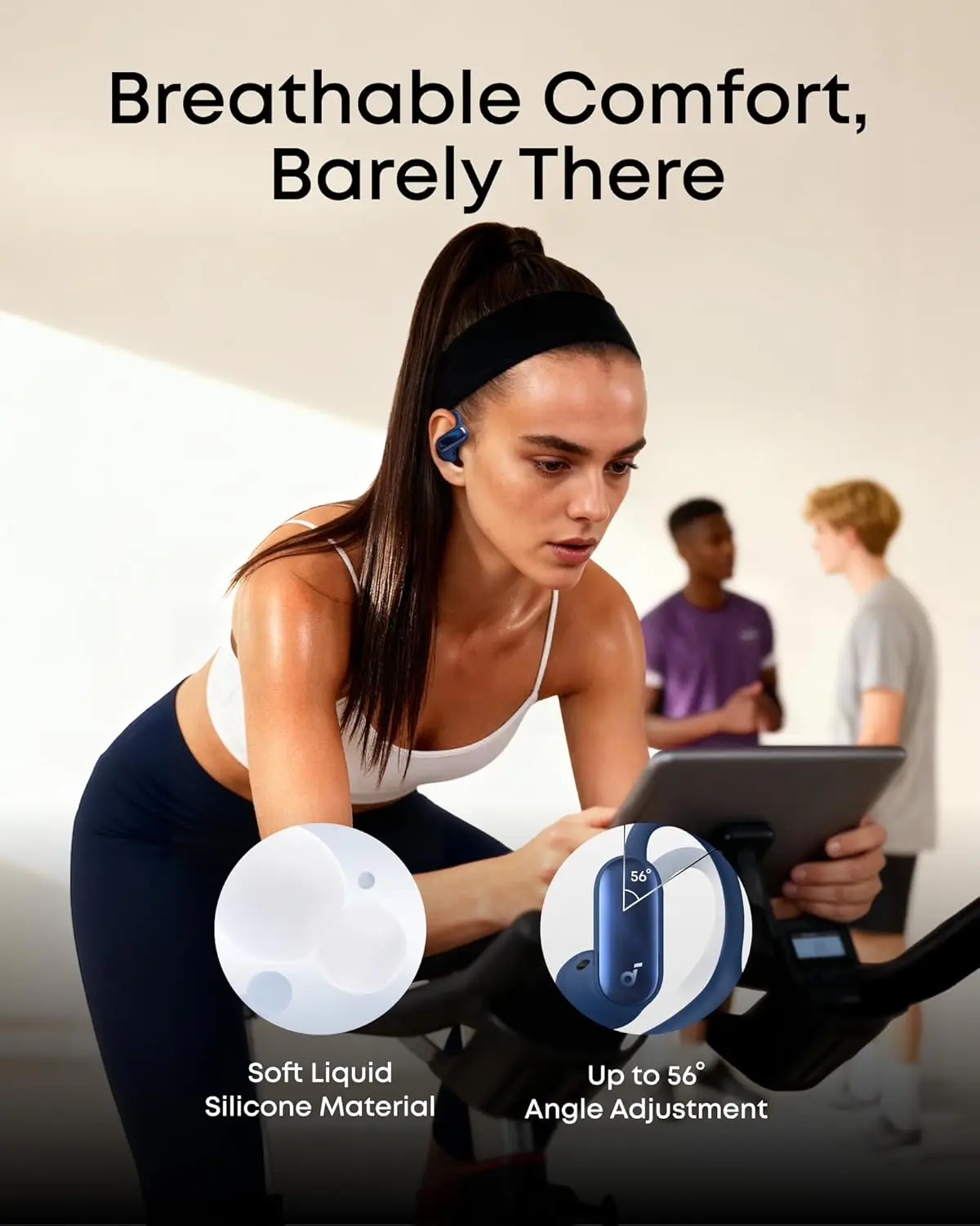 Anker Soundcore AeroFit 2 Pro 2-in-1 Draadloze Bluetooth 6.1 Oordopjes Blauw afbeelding 4