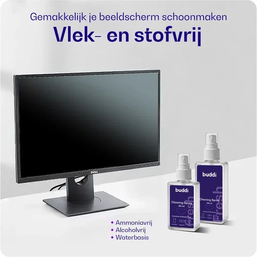 Buddi Fresh Schoonmaak Set Microvezel Doek met Spray 50ml afbeelding 2