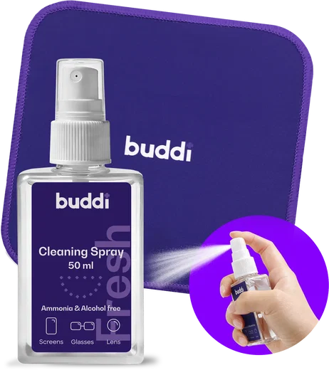 Buddi Fresh Schoonmaak Set Microvezel Doek met Spray 50ml afbeelding 1