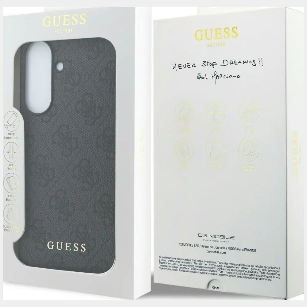 Guess Samsung Galaxy A57 Hoesje Hard Case 4G Logo Metal Logo Zwart afbeelding 8