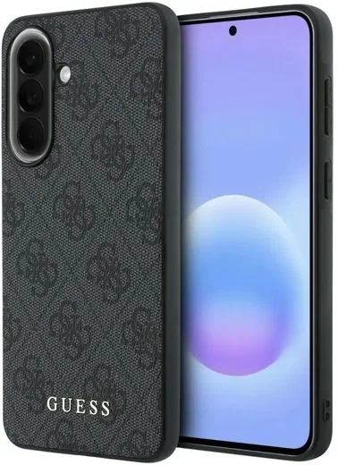 Guess Samsung Galaxy A57 Hoesje Hard Case 4G Logo Metal Logo Zwart afbeelding 1