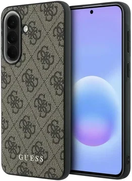 Guess Samsung Galaxy A57 Hoesje Hard Case 4G Logo Metal Logo Bruin