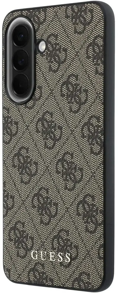 Guess Samsung Galaxy A37 Hoesje Hard Case 4G Logo Matal Logo Bruin afbeelding 2