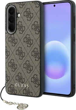 Guess Samsung Galaxy A37 Hoesje Hard Case 4G Logo Matal Logo Bruin