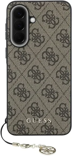 Guess Samsung Galaxy A37 Hoesje Hard Case 4G Logo Matal Logo Bruin afbeelding 3